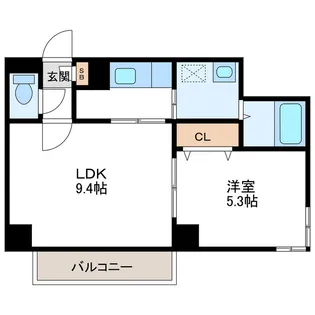 レジディア桑園【9階】の間取り