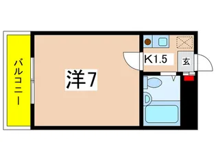 ワンル-ムマンション大蔵【2階】の間取り