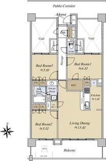 ヴィスタシア港北の丘【2階】の間取り