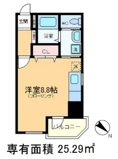 プリムローズ アカバネ【2階】の間取り