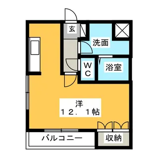 シェルル万場【1階】の間取り