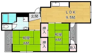 シャルル香里園【2階】の間取り