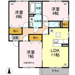 リビングタウン飯岡新田I【1階】の間取り