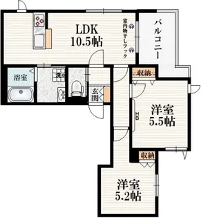 Berg赤堤【3階】の間取り