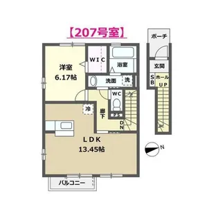 FRIENDLY SQUARE N(フレンドリースクエア エヌ) C棟【2階】の間取り