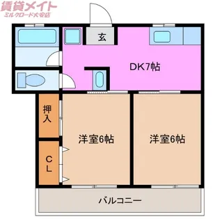 ヤマトハイツ【1階】の間取り