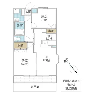 クレアトゥール B【1階】の間取り