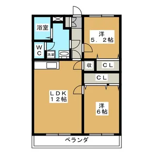 エステート・神明台【5階】の間取り