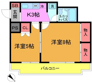 K&N津田沼【3階】の間取り