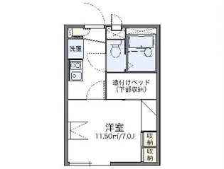 レオパレスエムエム【1階】の間取り