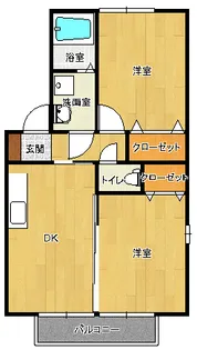 コーポサンII【2階】の間取り