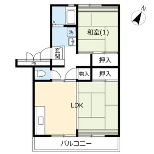 URサンヴァリエ平塚【6階】の間取り