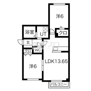 ザ・クラス学園前【3階】の間取り