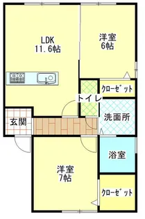 グリーンハイツC【2階】の間取り
