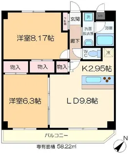 マーメイドラグーン【1階】の間取り