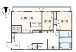 霞マンション【1階】の間取り