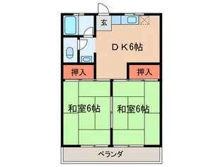かりがねハイツ【4階】の間取り