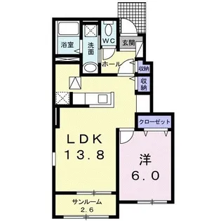 五福ガーデン B【1階】の間取り