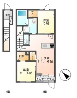 マルシェ おがわ【2階】の間取り