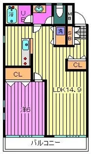 クリスタルハウス【3階】の間取り