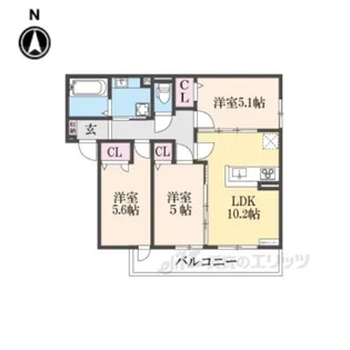 ラフィナス【3階】の間取り