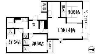 カサソレアード【2階】の間取り
