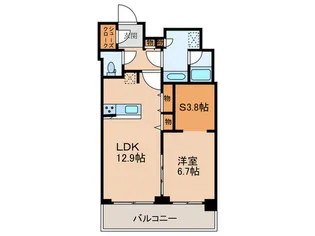 Brillia Tower西新【14階】の間取り