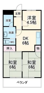 桔梗ビル【2階】の間取り