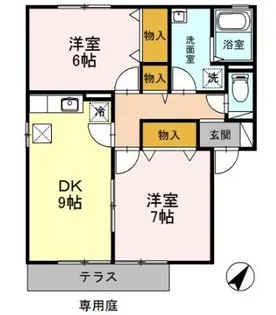 セントラルハイツA【1階】の間取り