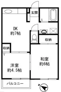 カルム須磨【2階】の間取り