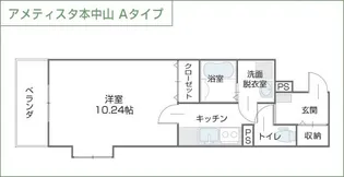 アメティスタ本中山【2階】の間取り