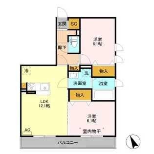ディアコート【3階】の間取り