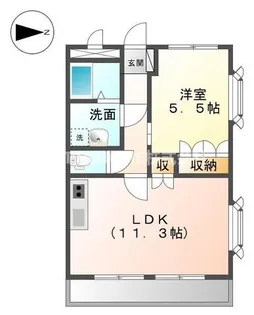 グランドヒルズ光【2階】の間取り