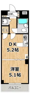 クローバー御幣島【6階】の間取り