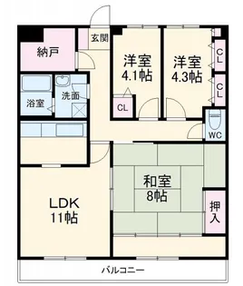 ペガソス熊谷【7階】の間取り