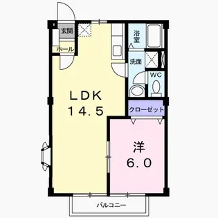 ニューシティテラカド【1階】の間取り