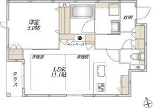 セリール鶴舞【1階】の間取り