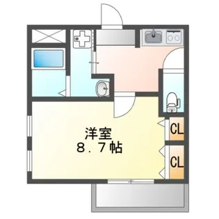 フジレス吹田中の島公園II番館【1階】の間取り