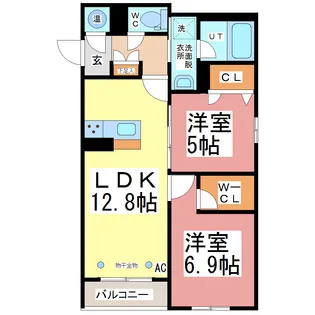 ベレオFK【1階】の間取り
