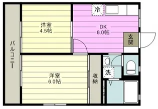 サンシティ稲荷【1階】の間取り