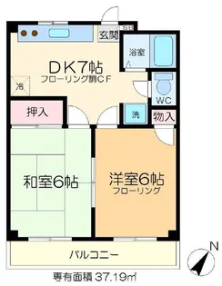 岩田ハイツ【3階】の間取り