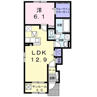 フルゥ【1階】の間取り