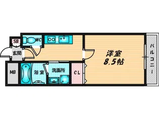 オルゴグラート鶴見【7階】の間取り