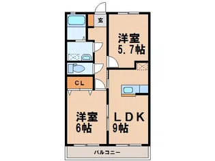 K2マンション【2階】の間取り