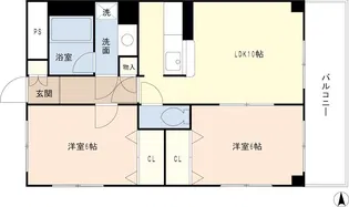 レインボーパーク戸田【6階】の間取り