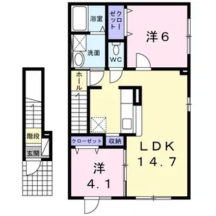 クラール シェーネ【2階】の間取り