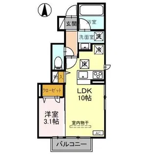 サン・ロワール D【1階】の間取り