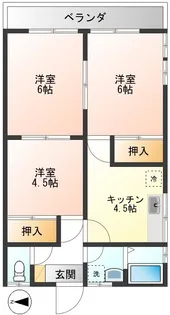 第2カーサ秋川【2階】の間取り