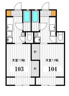 ホワイティ志田【1階】の間取り