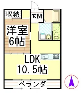 金田マンションゆきら【2階】の間取り